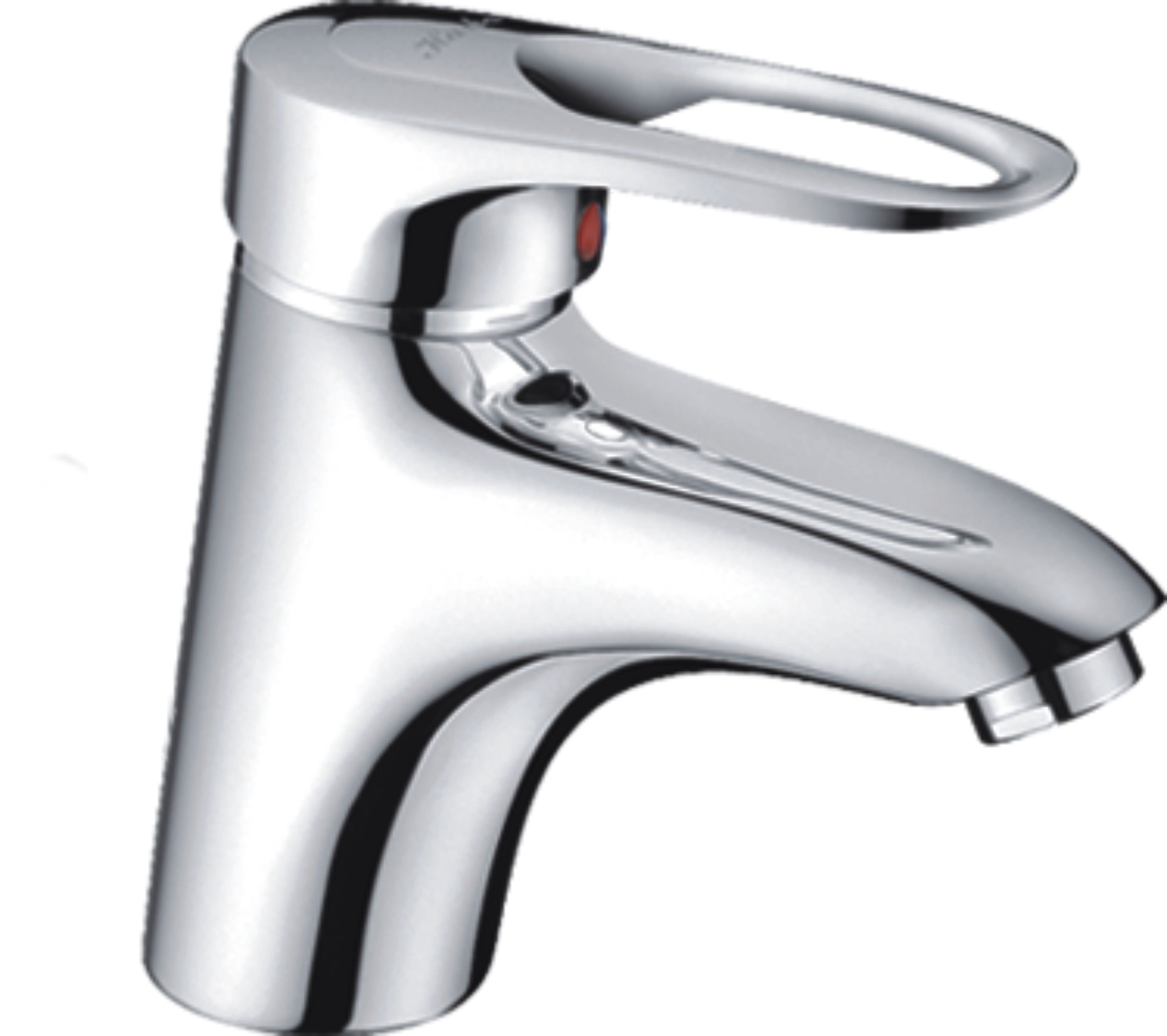 Смеситель для умывальника HAIBA однозахватный, неповоротный, латунный, длина 110 мм, латунь, цвет хром