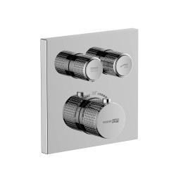 Смеситель для душа WasserKRAFT Dinkel, термостатический, встраиваемый, керамический, без излива, без душевого комплекта, латунь, цвет хром