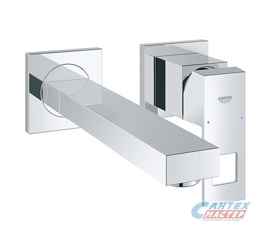 Смеситель для раковины Grohe Eurocube встраиваемый, однорычажный, излив длинный, длина 231 мм, керамический, латунь, цвет хром, хромированный