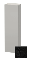 Пенал Duravit DuraStyle, 40x24x140 см, подвесной, (правый), с дверцей, с полкой, со стеклянными полками, цвет: дуб черный/белый матовый, в ванную комнату