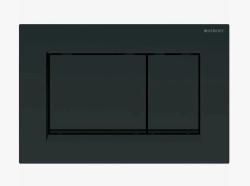 Кнопка смыва Geberit Sigma30, прямоугольная, черный матовый, пластик, клавиша управления для сливного бачка, инсталляции унитаза, двойная, механическая, панель, универсальная, размер 24,6х16,4х1,2 см