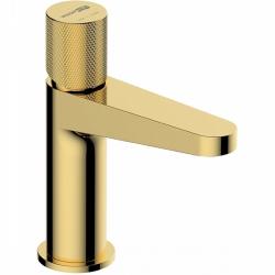 Смеситель для раковины/умывальника WasserKRAFT Ems, однорычажный, неповоротный, керамический, длина излива 110 мм, латунь, цвет золото