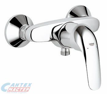Смеситель для душа Grohe Euroeco однорычажный, керамический, настенный, без излива/шланга/лейки, латунь хром