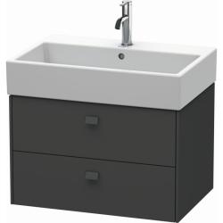 Тумба/шкафчик для консоли/столешницы Duravit Brioso под раковину 62х48х44,2 см, подвесная, ДСП, цвет: графит матовый, 2 выдвижных ящика, прямоугольная