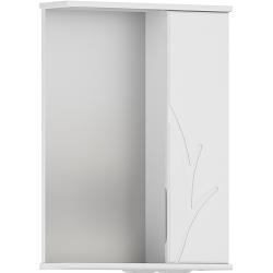 Зеркальный шкаф Volna Adel 50, 50х14,6х70 см, подвесной, с LED/ЛЕД-подсветкой, цвет белый, зеркало, 1 распашная дверца, прямоугольный, правый, правосторонний