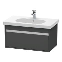 Тумба под раковину для консоли/столешницы Duravit Ketho 80х55х42,6 см, подвесная, ДСП, цвет: графит, 1 выдвижной ящик, для встраиваемой сверху раковины, прямоугольная