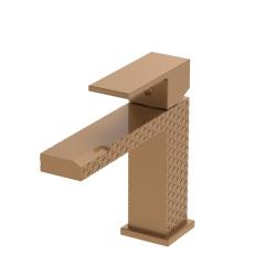 Смеситель для раковины/умывальника Knotlor Stable, однорычажный, неповоротный, керамический, длина излива 136 мм, латунь, цвет бронза текстурная