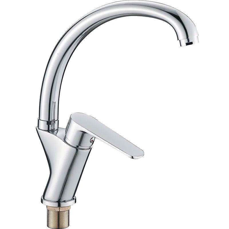 Смеситель для кухни/мойки HAIBA CRON однозахватный, поворотный, длина 191 мм, силумин, цвет хром