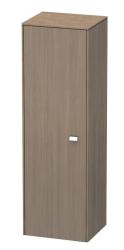 Пенал Duravit Brioso L, 42x36x133 см, подвесной, (левый), с дверцей, с полкой, со стеклянными полками, цвет: дуб терра/хром, в ванную комнату