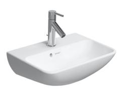 Раковина DURAVIT ME by Starck WonderGliss, 45х32х15,5 см, подвесная, прямоугольная, санфарфор, цвет белый шелковисто-матовый, с 1 отверстием под смеситель, антигрязевое покрытие, слив/перелив