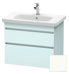 Тумба под раковину для консоли/столешницы Duravit DuraStyle 90х47,8х51,2 см, подвесная, ДСП, цвет: светло-голубой/белый матовый, 2 выдвижных ящика, прямоугольная