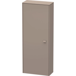 Пенал Duravit Brioso L, 52x24x133 см, подвесной, (левый), с дверцей, с полкой, со стеклянными полками, цвет: базальт, в ванную комнату