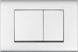 Кнопка смыва Allen Brau Liberty прямоугольная, цвет сатин, пластик, клавиша управления для сливного бачка, двойная, размер 245х165х11 мм, кнопки прямоугольные