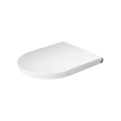 Cиденье для унитаза DURAVIT White Tulip 37,2x46,6x6,5 см, дюропласт, цвет: белый, петли нержавеющая сталь, с крышкой, быстросъемное, с микролифтом, овальное