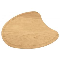 Разделочная доска Florentina Селена 49х38,5х1,5 см, для кухонных моек, круглая, из натурального дерева (массив бука), цвет натуральное дерево, с желобком для стока жидкости