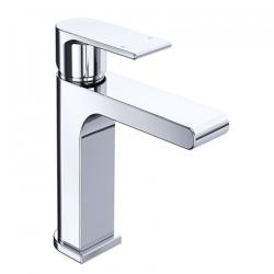 Смеситель для раковины/умывальника Azario DELANO однорычажный, керамический картридж, неповоротный, длина излива 121 мм, латунь, цвет хром