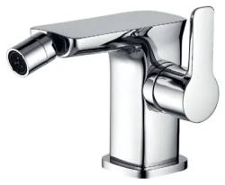 Смеситель для биде Cezares Tesoro, однорычажный, низкий, длина излива 112 мм, неповоротный, керамический, латунь, цвет хром, без донного клапана