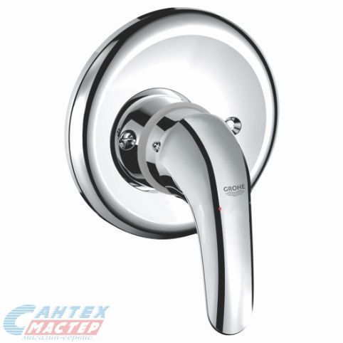 Смеситель для душа Grohe Euroeco однорычажный, скрытого монтажа, керамический, настенный, без излива/шланга/лейки, латунь хром