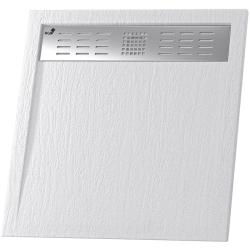 Душевой поддон RGW Stone Tray STM-W, 90х90х2,5 см, квадратный, из искусственного камня, низкий, цвет: белый, с антискользящим рельефным покрытием, с бортиком