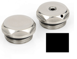 Спускной клапан/заглушка Сунержа G 1/2" НР, d 25 мм 2 штуки, для полотенцесушителей, цвет матовый чёрный