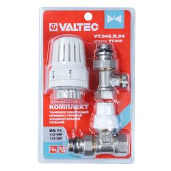 Комплект терморегулирующего оборудования VALTEC для радиатора прямой 1/2" VT.046.N.04