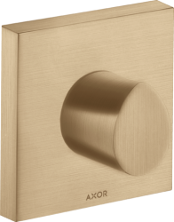 Вентиль Axor Starck Organic 120/120 запорный, скрытого монтажа, квадратный, латунь, цвет: шлифованная бронза, встраеваемый/встроенный, для ванны/душа