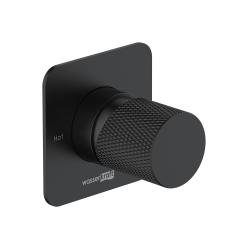 Смеситель для душа WasserKRAFT Fulda, однорычажный, встраиваемый, керамический, без излива, без душевого комплекта, латунь, цвет черный матовый