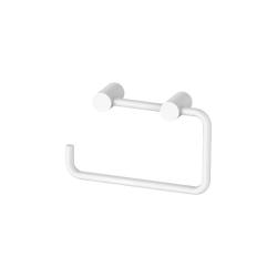 Держатель для туалетной бумаги IDDIS Petite, без крышки, белый матовый, настенный, сплав металлов, форма округлая, для туалета/ванной