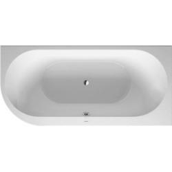 Ванна Duravit Darling New 190х90 см пристенная, акриловая, цвет: белый, с фронтальной панелью, ножками (без гидромассажа, сифона), асимметричная/угловая, с двумя наклонами для спины, правосторонняя