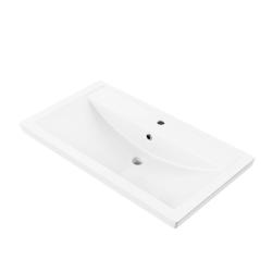 Умывальник мебельный IDDIS Optima Home 815х455х195 мм прямоугольная, сантехнический фарфор, цвет белый, с отверстием под смеситель, слив-перелив, раковина 4078000i28