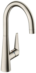 Смеситель для кухни/мойки Hansgrohe Talis M51, 260 Eco 1jet, однорычажный, керамический, с поворотным изливом, длина 20,3 см, латунь, цвет под сталь
