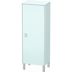 Пенал Duravit Brioso L, 27х19,6х91,1 см, подвесной/напольный, (левый), с дверцей/одностворчатый, с полкой, со стеклянными полками, цвет: светло-голубой/хром, в ванную комнату
