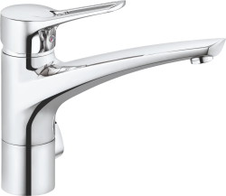 Смеситель для кухни/мойки KLUDI MX, однорычажный, поворотный, латунный,  длина излива 210 мм, латунь, цвет хром