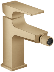 Смеситель для биде Hansgrohe Metropol однорычажный, керамический, фиксированный излив, длина 12,9 см, латунь, цвет шлифованная бронза, без шланга/лейки