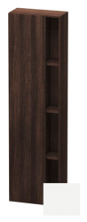 Пенал Duravit DuraStyle, 50x24x180 см, подвесной, (левый), с дверцей, с закрытыми/открытыми полками, цвет: каштан темный/белый матовый, в ванную комнату