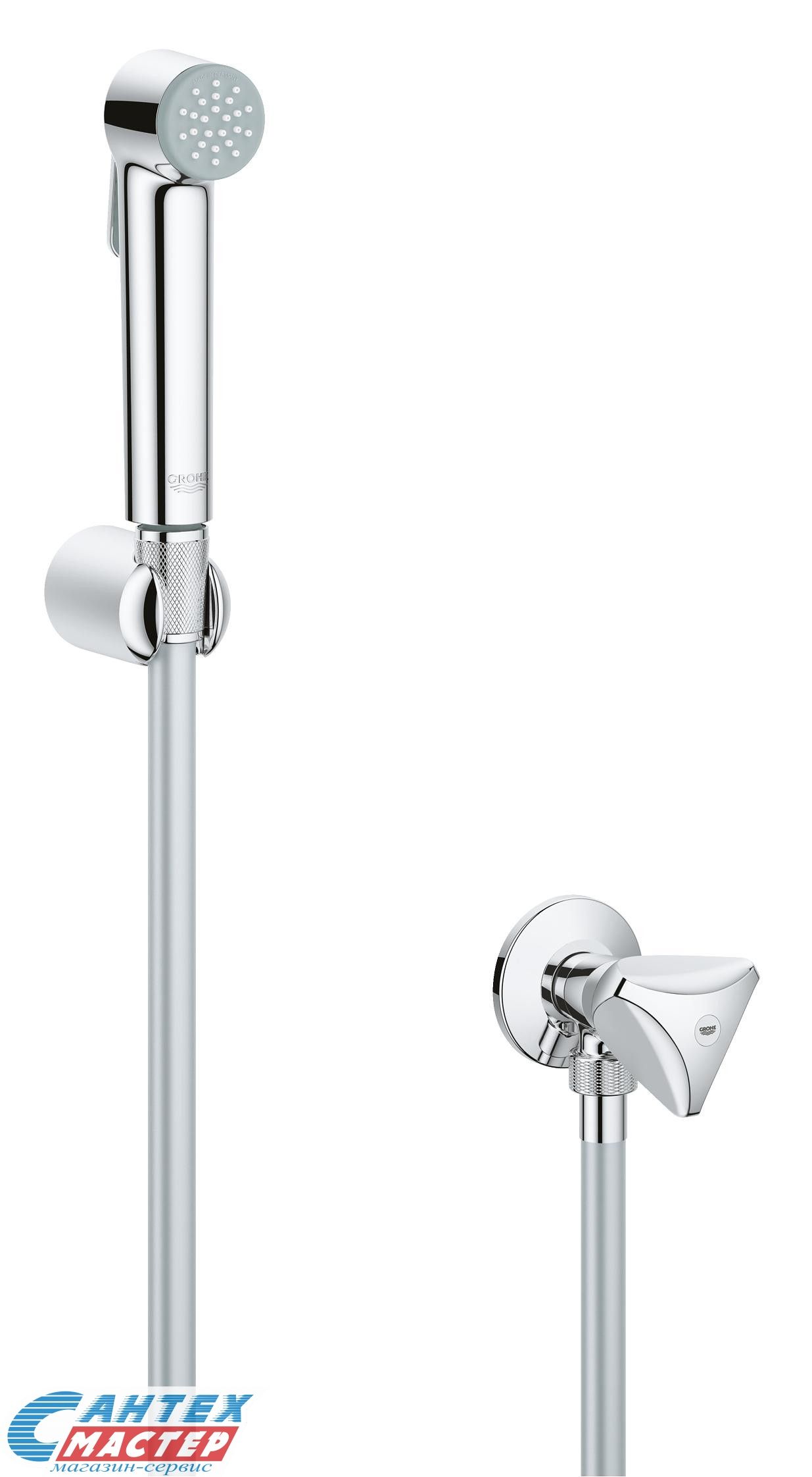 Душевой гарнитур Grohe Tempesta-F Trigger Spray 30 с гигиеническим душем и угловым вентилем, шланг 125 см хром 27514001