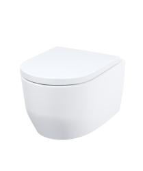 Унитаз подвесной IDDIS Aiger горизонтальный (прямой, в стену) выпуск, безободковый, смыв торнадо, с быстросьемным сиденьем микролифт, с крышкой (сиденье) дюропласт, цвет белый AIGRDSEi25