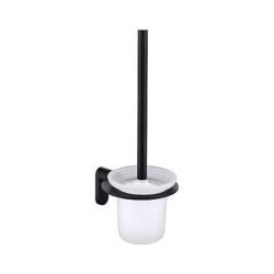 Ершик для унитаза Raglo R300.10.06 настенный, материал нержавеющая сталь/стекло, округлый, для туалета/унитаза, ванную комнату/туалет, цвет черный