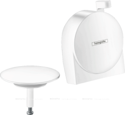 Излив для ванны Hansgrohe Exafill S (внешняя часть), настенный/на ванну, неповоротный, латунный, цвет матовый белый, круглый, длина излива 3,6 см, встраиваемый/встроенный, для смесителя/ванны/ванной/душевой
