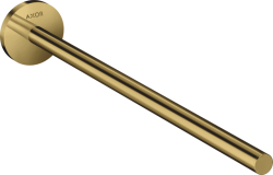 Полотенцедержатель Axor Universal Circular, одинарный, настенный, неповоротный, 35,4 см, металлический, форма округлая, для полотенец, в ванную/туалет/душевую кабину, цвет полированное золото, к стене