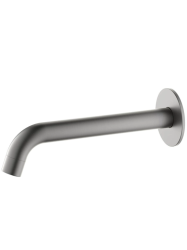 Излив Aquatek Европа для ванны, длина 220 мм оружейная сталь, латунь, встраиваемый/встроенный