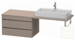 Тумба/шкафчик для консоли/столешницы Duravit DuraStyle под раковину 80х54,8х51,2 см, подвесная, ДСП, цвет: базальт/белый матовый, 2 выдвижных ящика, прямоугольная