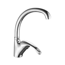 Смеситель для кухни/мойки Accoona, однорычажный, поворотный, керамический, длина излива 276 мм, латунь, цвет хром