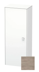 Пенал Duravit Brioso L, 52x36x133 см, подвесной, (левый), с дверцей, с полкой, со стеклянными полками, цвет: сосна серебристая/хром, в ванную комнату
