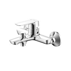 Смеситель для ванны/душа IDDIS Sign, однорычажный, настенный, неповоротный, керамический картридж, длина излива 187 мм, латунь, цвет хром