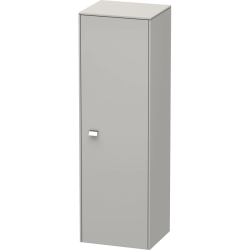 Пенал Duravit Brioso R, 42x36x133 см, подвесной, (правый), с дверцей, с полкой, со стеклянными полками, цвет: бетонно-серый/хром, в ванную комнату