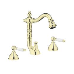 Смеситель для биде Webert Dorian, для унитаза/биде, двухвентильный, поворотный, длина 170 мм, латунь, цвет золото