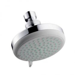 Верхний душ Hansgrohe Croma 100 Vario EcoSmart, настенный/потолочный, круглый, с 4 режимами, размер 10 см, пластиковый/хромированный, цвет хром, для душа/ванной