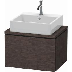 Тумба под раковину для консоли/столешницы Duravit L-Cube 62х47,7х40 см, подвесная, ДСП, цвет: дуб темный брашированный, 1 выдвижной ящик, прямоугольная