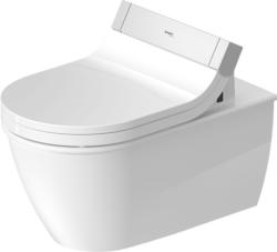 Унитаз Duravit Darling New 37х62,5 см, подвесной, цвет белый, санфарфор, овальный, горизонтальный (прямой) выпуск, под скрытый бачок/инсталляцию, ободковый, для сиденья с душем SensoWash, для туалета/ванной комнаты